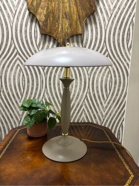 Mid century modern metal mushroom dome touch lamp